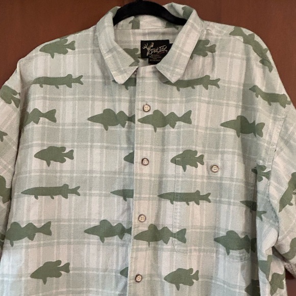 Dick Idol fish print button down shirt - Picture 3 of 4